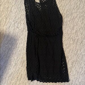 Free People Black Lace Mini Dress